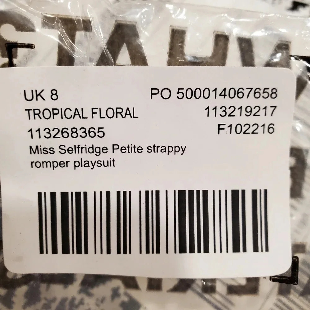 MISS SELFRIDGE | Romper in Tropical Floral sz 4P NWT - Picture 12 of 16